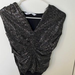 Zara sequin top
